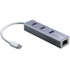 INTER-TECH Argus IT-410-S RJ45/3xUSB3.0-Type C LAN adapter