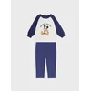 Sinsay - Pamučni komplet: dukserica i pantalone Mickey Mouse - mornarsko