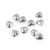 Kovinska kroglica srce 8x8 mm - srebrna (100 kosov)