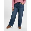 Sinsay - Wide leg farmerke sa ispranim efektom Plus size - mornarsko