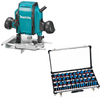 Set: Ele. rezkar RP0900 + 50-delni set nadrezkarjev | MAKITA - Makita