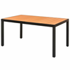 Greatstore Vrtna miza rjava 150x90x74 cm aluminij in WPC