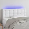 Vidaxl vidaXL Vzglavje postelje z LED diodo belo 80x5x78/88 cm umetno usnje
