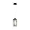 Ondaluce - Visilica na sajli BONNIE 1xE27/15W/230V, prečnik 15,5 cm, crna/dimljeno-crna