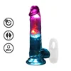 RealRock LED Vibrating Intimate Machine 18 cm Transparent REA205TRA