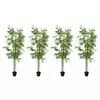 vidaXL Umetno bambusovo drevo 4 pcs Zelena 60 x 18 x 190 cm