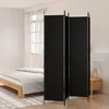 Vidaxl Paravan 4-delni 200x220 cm črno blago