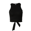 Womens Cropped Knot Top Black
