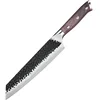 Damaskus kuhinjski nož Tetsuya - Kiritsuke / Rjava KP37526