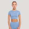 GymBeam Women‘s Flow Crop Top Azure