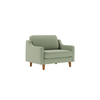 ATELIER DEL SOFA 1-Seat Sofa - fotelja Robin Loveseat Sea Green Walnut