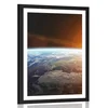 Plakat s paspartujem pogled na planet z vesolja - 20x30 white