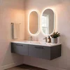 Skye Decor Set kupatilskog ormarića sa umivaonikom i ogledalom, 2 dela, Antracit