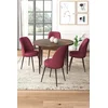 Hanah Home Set Trpezarijski sto i 4 stolice, Bordo-braon