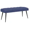 Vidaxl Klop s gumbnim oblazinjenjem Policijska modra 110 x 40 x 46 cm