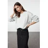 Trendyol Light Gray Soft Textured Knitwear Sweater
