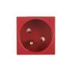 tehalit.GB-EG Vtičnica z/brez 33 stopinj enojna 45x45 mm brez halogena rdeča EER1333020