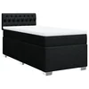 Vidaxl Box spring postelja z vzmetnico črna 100x200 cm blago