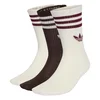ADIDAS ORIGINALS Nogavice 3-Stripes Crew 3 Pairs temno rjava/vinsko rdeča/bela