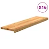 Gazišta stepenice 16 kom svjetlosmeđi 100x25x2 cm masivna hrast