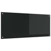 Kuhinjski zid Crna 120 x 50 cm Staklo otporno na udarce