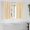 Zavjese za blackout s prstenovima 2 pcs Krema 140 x 140 cm