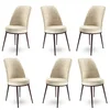 Hanah Home Set 6 trpezarijskih stolica Dexa Krem-Braon