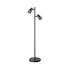 Podna lampa REBECCA 2xE14/8W/230V crna/zadimljeno staklo