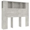 Vidaxl Vzglavna omarica betonsko siva 120x18,5x102,5 cm