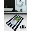 Lessentiel Maison Kupatilski otirač Aloevera, 80x100cm, Crno-beli