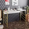 Hanah home Radni sto 120x75x60?cm Zlatno-Beli
