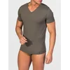 zd ZERO DEFECTS Spodnja majica V-Neck Soy fiber temno zelena