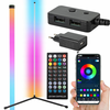 LED RGB kotna talna svetilka 100cm APP + daljinski upravljalnik Rainbow 3D