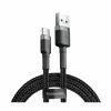 BASEUS kabel USB A-C 1m 3A Cafule siv/črn CATKLF-BG1