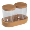 Home 3-delni organizator za kozmetiko z bambusovim podstavkom
