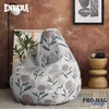 ENTERA Lazy bag - Retro cvetići na sivoj pozadini - 095