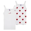 Petit Bateau Majice brez rokavov LOT DEBARDEUR X2 Bela