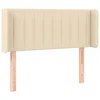 Vidaxl Vzglavje z ušesi krem 93x16x78/88 cm blago