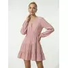 Sinsay - Mini babydoll haljina od strukturiranog materijala - roze