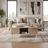 Hanah Home klub sto Ventro, 100 cm, peščar