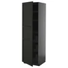 METOD / KNIVSHULT Visoki element s fiokama, Crnosiva/Lerhyttan crno bajcovano, 60x60x200 cm