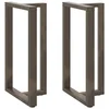 Noge za barski stol T-oblika 2 kom Crne 60x35x(100-101) cm Čelik