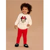 Sinsay - Komplet gornjeg dela trenerke i pantalona Minnie Mouse - krem