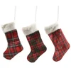 Novogodišnji ukras čarapa tartan 23cm ( 53265 )