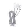 REMAX Twins RC-078th kabel 3v1 USB micro Lightning USB-C 2.1A 1.15M srebrn