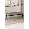 Hanah Home klupa Arwen Bench, 105 cm, kapućino / crna