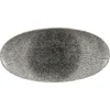 CHURCHILL Raku Quartz Black plitvi krožnik, ovalen, dolžina: 347 mm (6 kos)