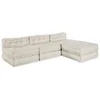 Modularna sofa 4 pcs Krem Tkanina