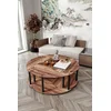 Hanah Home Set Stolova za dnevnu sobu Yin Yang 4 70, Braon