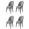 Hanah Home Set 4 trpezarijske stolice Ritim Sivo-Crni